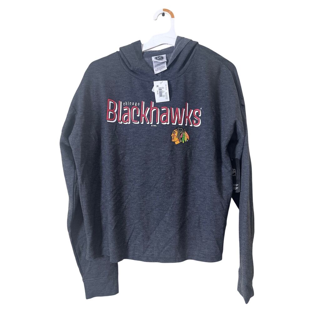 Chicago Blackhawks Women's Dark Fleece Hooded Sweatshirt, Size S t